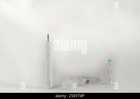 Electric sonic toothbrush isolated on white background Stock Photo