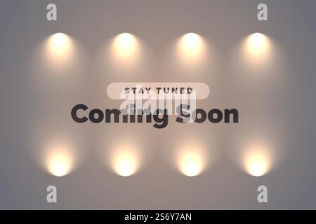 stay tuned coming soon background Stock Vector
