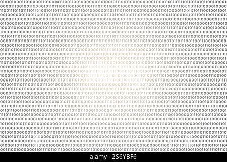 white background with binary code numbers Stock Vector