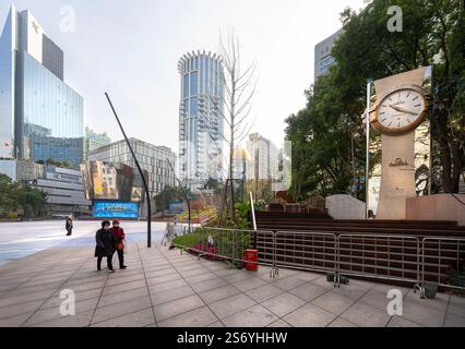 Shanghai, China. January 7, 2025.  view of Century Square along Nanjing Road Pedestrian Street in the city center Stock Photo