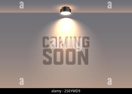 coming soon background with focus spot light Stock Vector