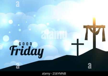 good friday or easter day shiny background Stock Vector