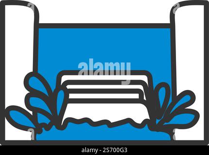 Water Boat Ride Icon. Editable Bold Outline With Color Fill Design ...