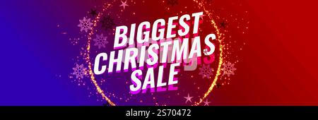 biggest christmas sale banner template Stock Vector