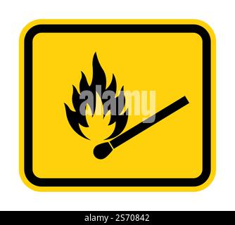 No Fire, No Matches or Open Flame Sign Stock Vector