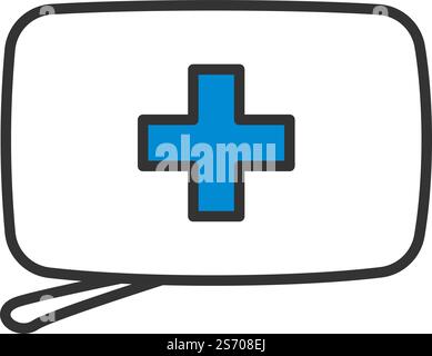 Alpinist First Aid Kit Icon. Editable Bold Outline With Color Fill Design. Vector Illustration. Stock Vector