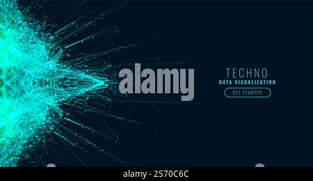 science digital big data technology background Stock Vector