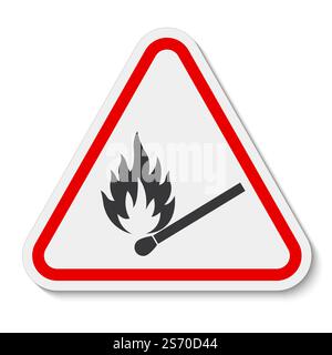 No Fire, No Matches or Open Flame Sign Stock Vector