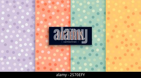 beautiful circles patterns set in many colors Stock Vector