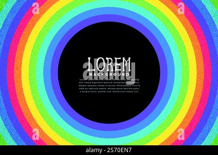 colorful circular rainbow color pattern background design Stock Vector