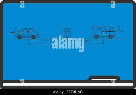 Classroom Blackboard Icon. Bold outline design with editable stroke width. Vector Illustration. Stock Vector