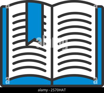 Piano Keyboard Icon. Editable Bold Outline With Color Fill Design. Vector Illustration. Stock Vector