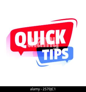 quick helpful tips and tricks background design Stock Vector