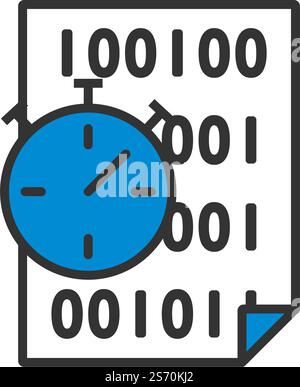 Fast Development Icon. Editable Bold Outline With Color Fill Design. Vector Illustration. Stock Vector