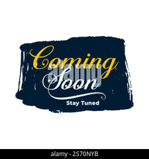 abstract coming soon background in grunge style Stock Vector