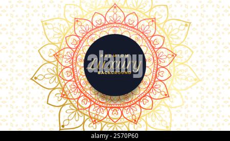 arabesque arabis style islamic mandala pattern background Stock Vector