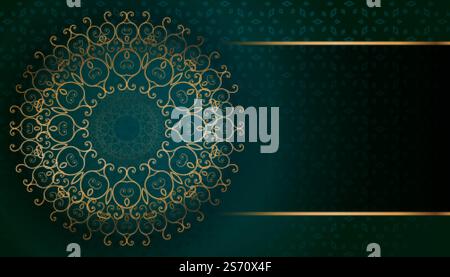 golden arabesque arabis style islamic pattern background Stock Vector