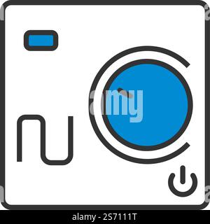 Warm Floor Wall Unit Icon. Editable Bold Outline With Color Fill Design. Vector Illustration. Stock Vector