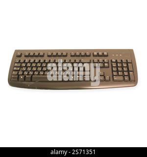 A Standard Black Computer Keyboard Perfectly Designed for Everyday Use and Tasks Stock Photo