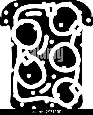 sandwich radish glyph icon vector. sandwich radish sign. isolated symbol illustration. sandwich radish glyph icon vector illustration Stock Vector