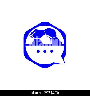 Football Talk vector logo design. Sports chat vector logo design ...