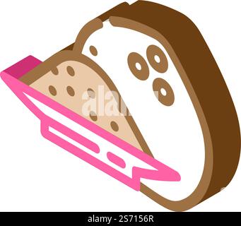 sugar coconut tropical isometric icon vector. sugar coconut tropical sign. isolated symbol illustration. sugar coconut tropical isometric icon vector illustration Stock Vector