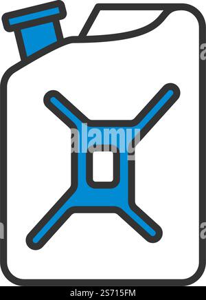 Fuel Canister Icon. Editable Bold Outline With Color Fill Design. Vector Illustration. Stock Vector