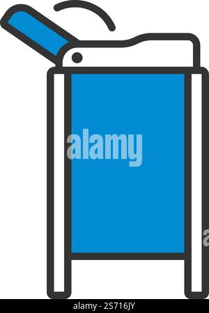 Baby Swaddle Table Icon. Editable Bold Outline With Color Fill Design. Vector Illustration. Stock Vector
