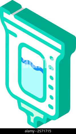 soap dispenser isometric icon vector. soap dispenser sign. isolated symbol illustration. soap dispenser isometric icon vector illustration Stock Vector