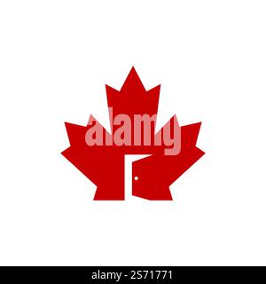 Maple leaf Maple leaf real estate vector logo. Maple leaf real estate vector logo. Stock Vector