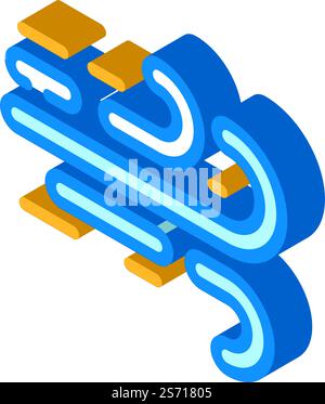 airflow air clean isometric icon vector. airflow air clean sign. isolated symbol illustration. airflow air clean isometric icon vector illustration Stock Vector