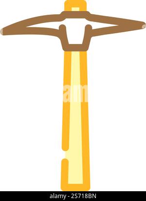 pick axe blade color icon vector. pick axe blade sign. isolated symbol illustration. pick axe blade color icon vector illustration Stock Vector