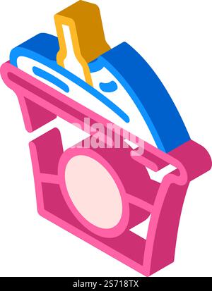 greek yogurt milk product isometric icon vector. greek yogurt milk product sign. isolated symbol illustration. greek yogurt milk product isometric icon vector illustration Stock Vector