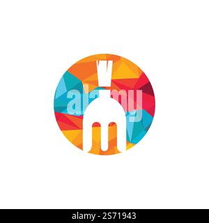 Spartan Fork vector logo template design. Stock Vector