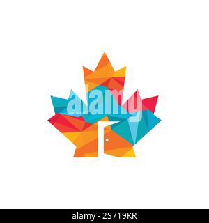Maple leaf Maple leaf real estate vector logo. Maple leaf real estate vector logo. Stock Vector