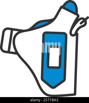 Police Holster Gun Icon. Editable Bold Outline With Color Fill Design. Vector Illustration. Stock Vector