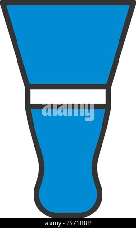 Putty Knife Icon. Editable Bold Outline With Color Fill Design. Vector Illustration. Stock Vector