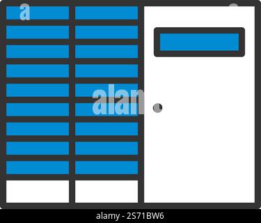 Conference Room Icon. Editable Bold Outline With Color Fill Design. Vector Illustration. Stock Vector