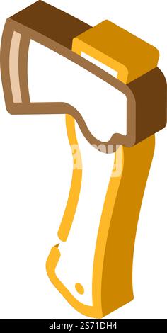 hatchet hatchet isometric icon vector. hatchet hatchet sign. isolated symbol illustration. hatchet hatchet isometric icon vector illustration Stock Vector