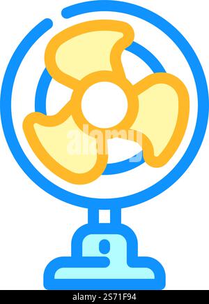 fan air clean color icon vector. fan air clean sign. isolated symbol illustration. fan air clean color icon vector illustration Stock Vector