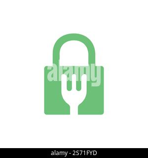 Food security vector logo design template. Food safety icon design. Stock Vector
