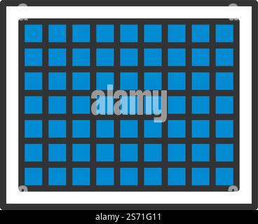 Icon Of Photo Camera Sensor. Editable Bold Outline With Color Fill Design. Vector Illustration. Stock Vector