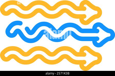 air flow color icon vector. air flow sign. isolated symbol illustration. air flow color icon vector illustration Stock Vector