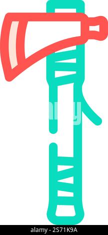 tomahawk blade color icon vector. tomahawk blade sign. isolated symbol illustration. tomahawk blade color icon vector illustration Stock Vector