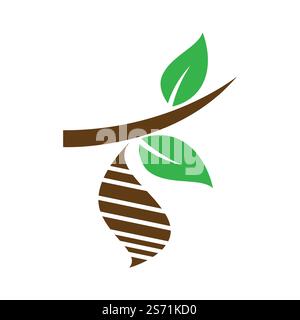 Cocoon illustration logo vector design Stock Vector