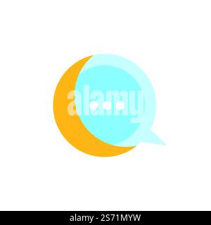 Night chat vector logo design. Night logo vector chat application. Stock Vector