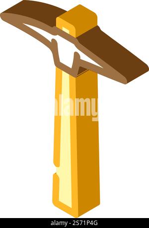 pick axe blade isometric icon vector. pick axe blade sign. isolated symbol illustration. pick axe blade isometric icon vector illustration Stock Vector