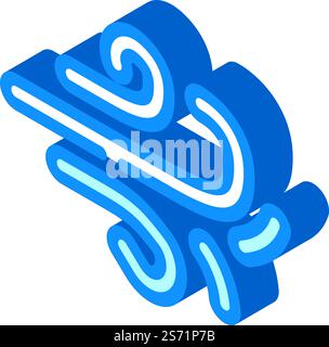 wind air clean isometric icon vector. wind air clean sign. isolated symbol illustration. wind air clean isometric icon vector illustration Stock Vector