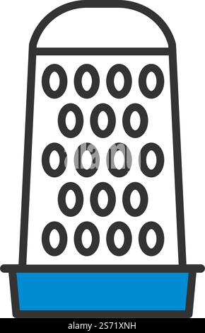 Kitchen Grater Icon. Editable Bold Outline With Color Fill Design. Vector Illustration. Stock Vector