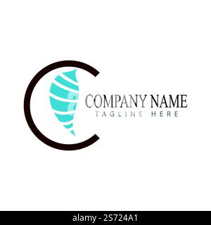 Cocoon illustration logo vector design Stock Vector
